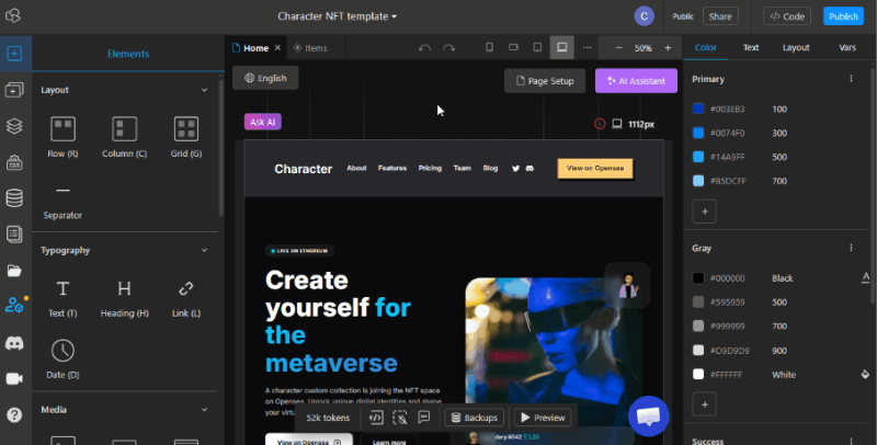 Animation of project backups feature